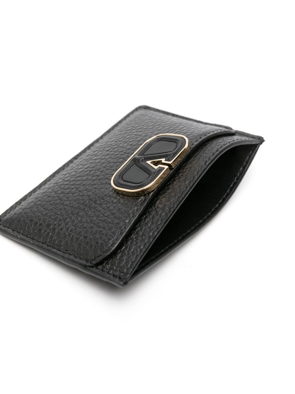 VLogo Signature leather cardholder - 3