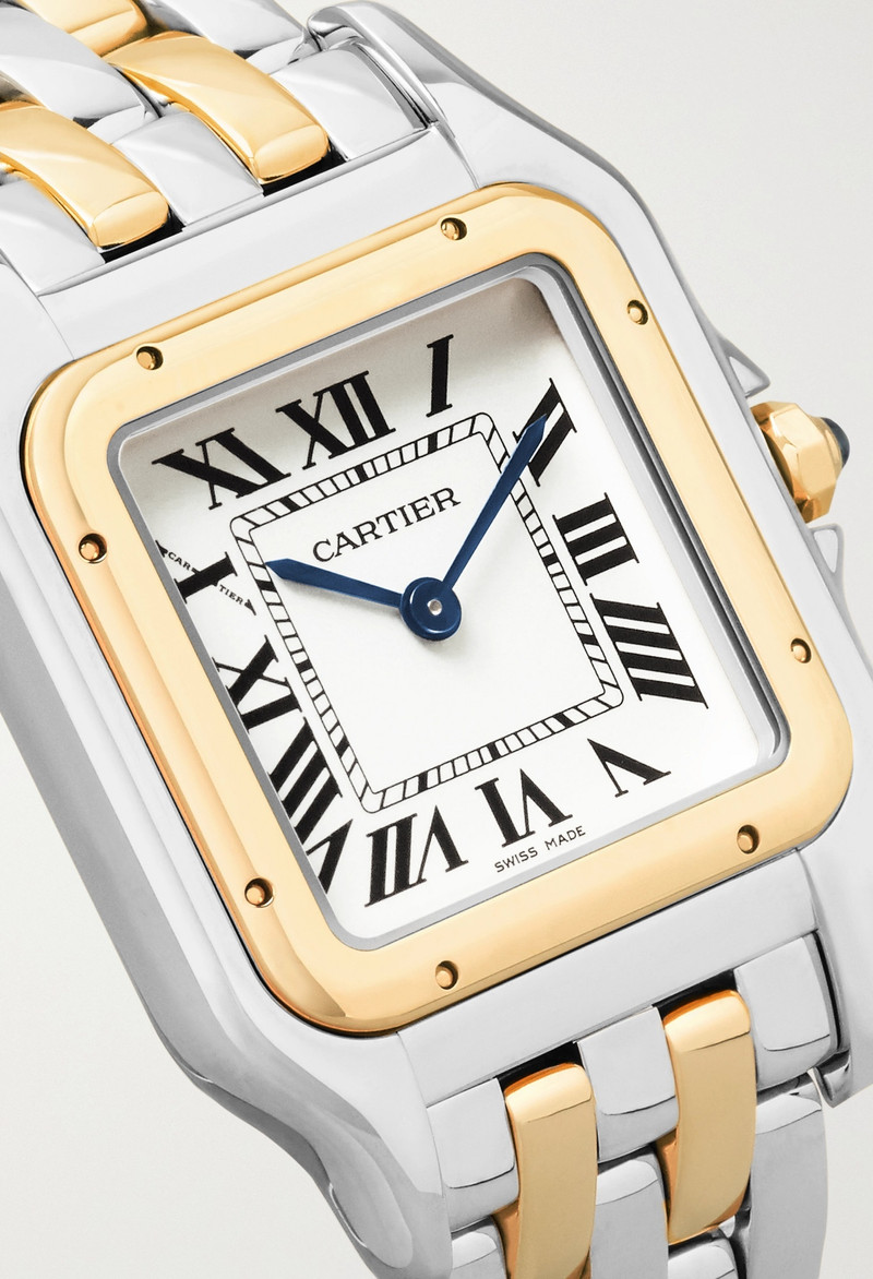 Panthère de Cartier 27mm medium 18-karat gold and stainless steel watch 5