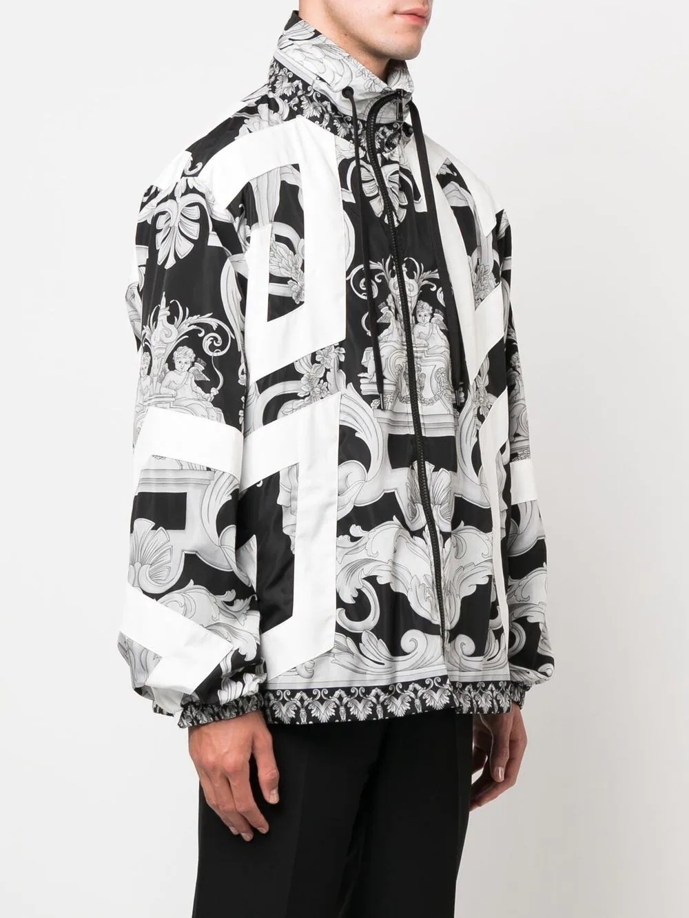 Barocco-print bomber jacket - 3