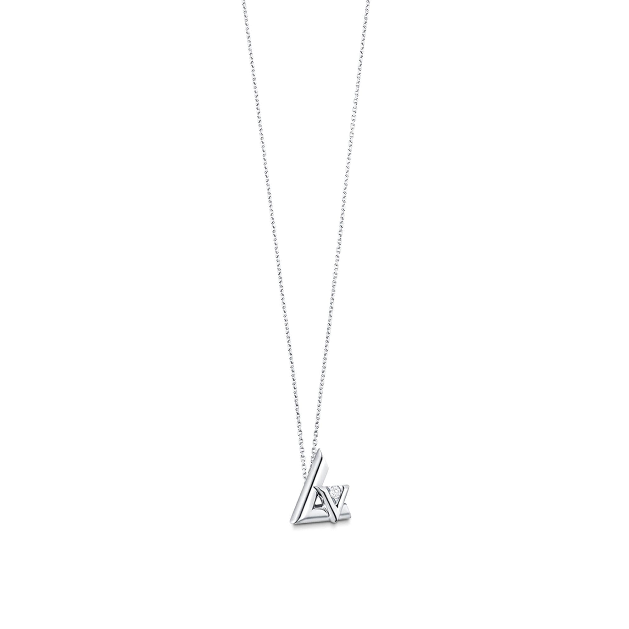 LV Volt One Large Pendant, White Gold And Diamond 3
