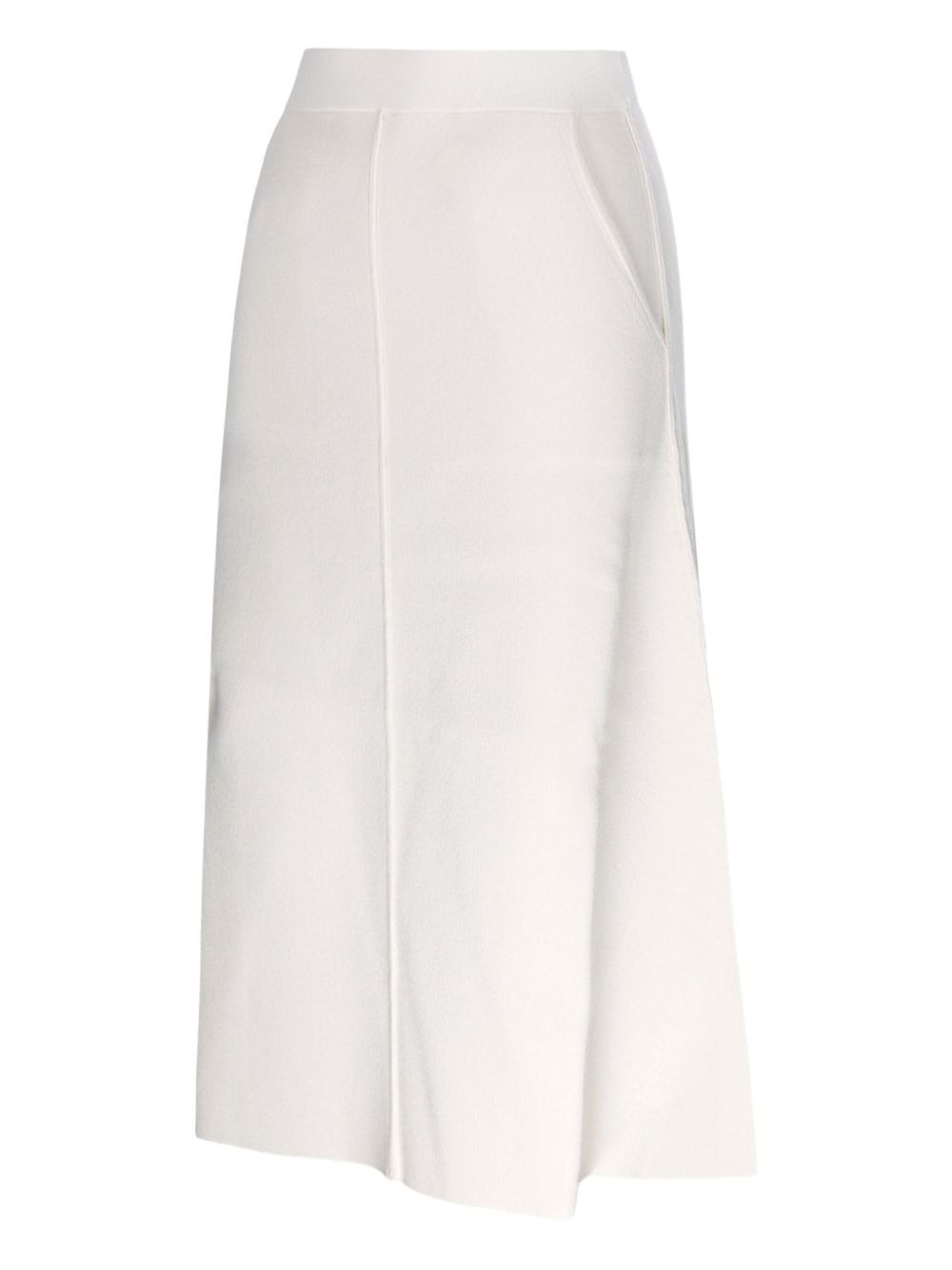 asymmetrical-hem midi skirt - 3