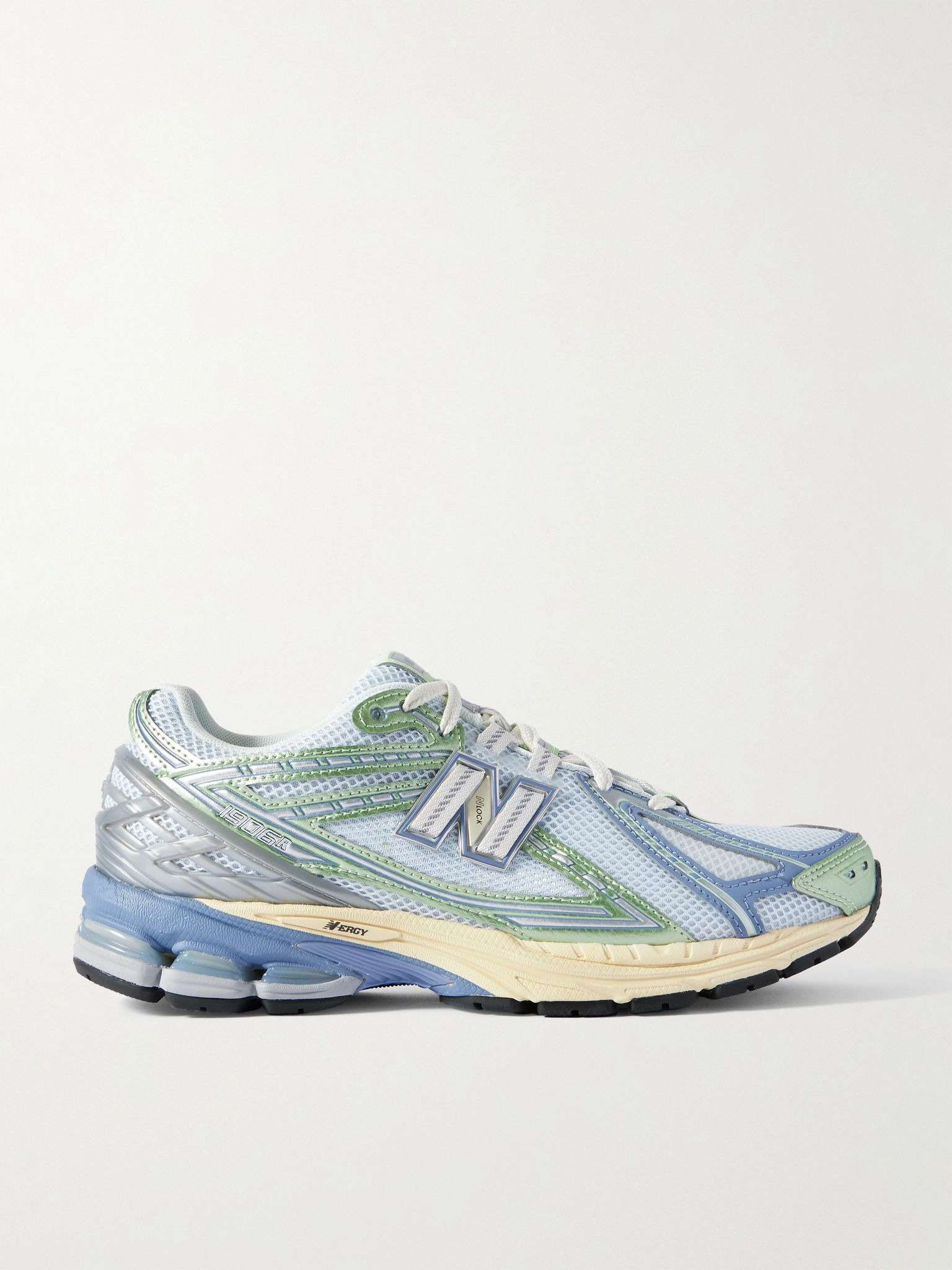 1906R Mesh and Leather Sneakers Blue - 1