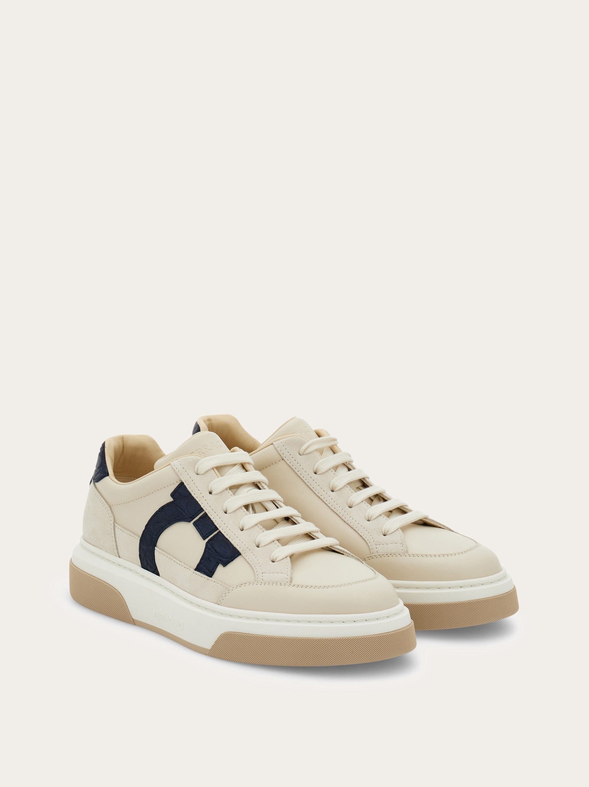 FERRAGAMO Low top sneaker with Gancini | REVERSIBLE