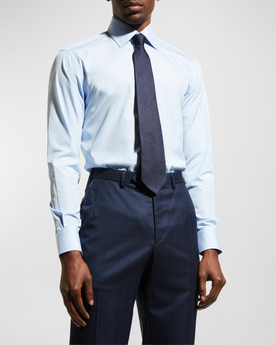 Brioni Wardrobe Essential Solid Dress Shirt, Blue outlook