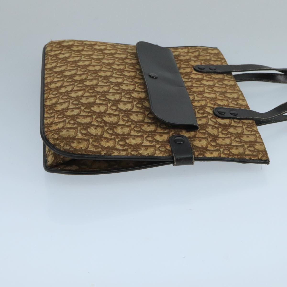 DIOR Trotter Canvas Hand Bag Brown - 3