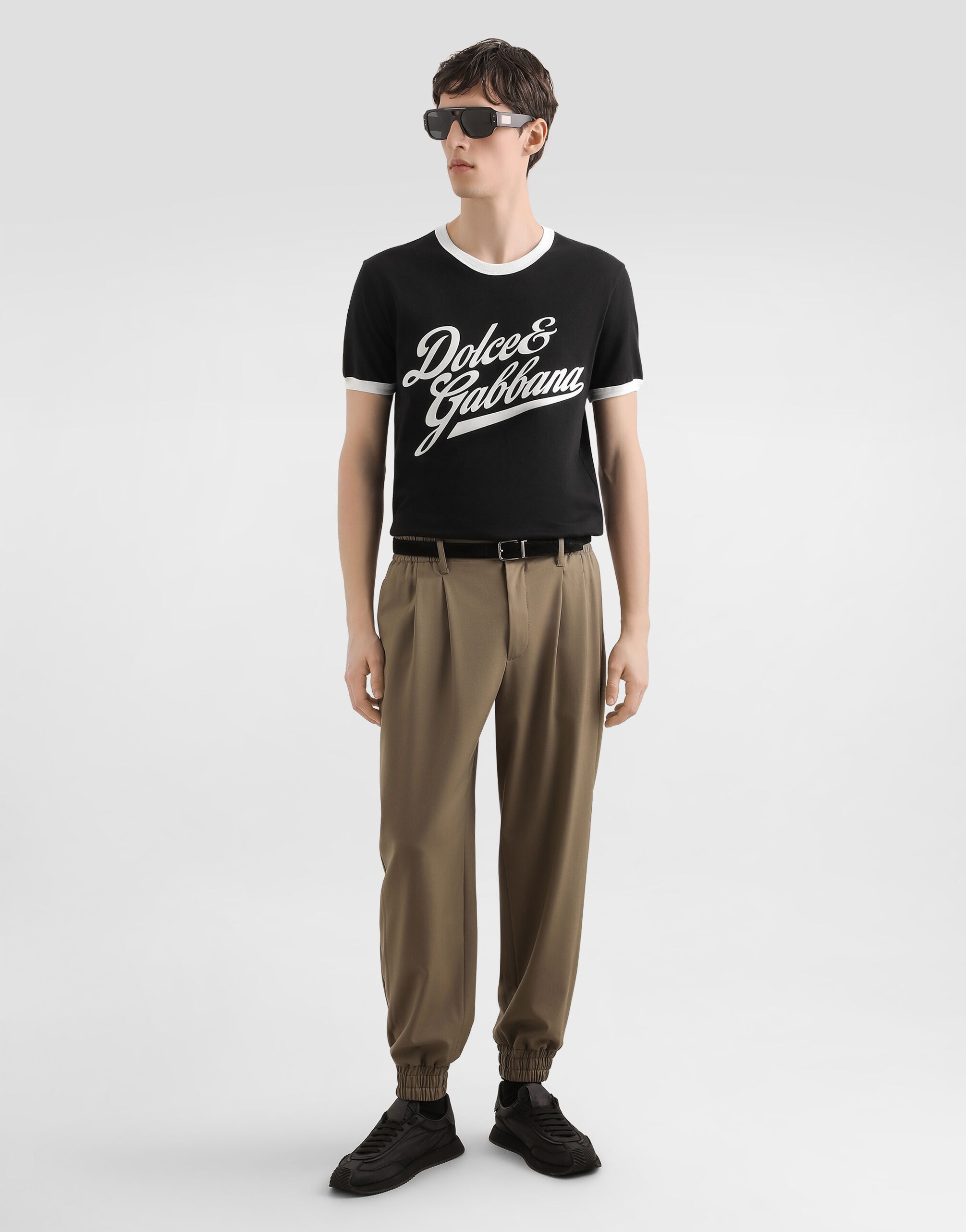 Cotton t-shirt with flock print - 4