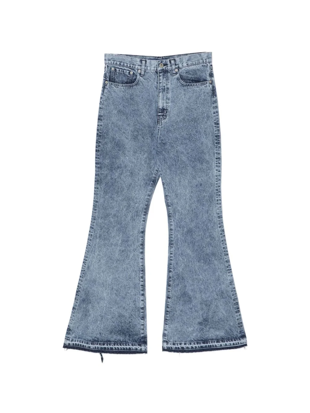 frayed-hem jeans - 1