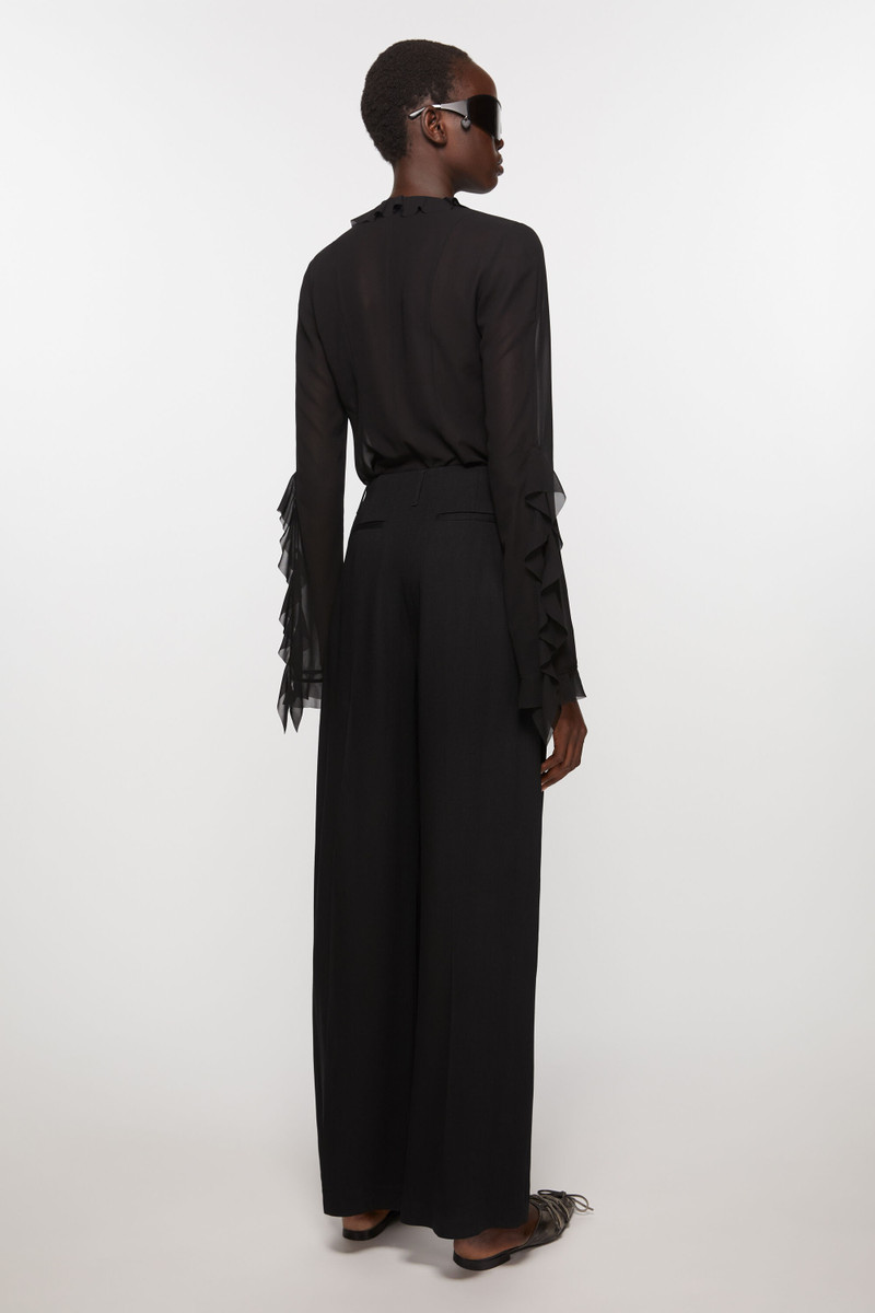 Tailored wool blend trousers - Black 4