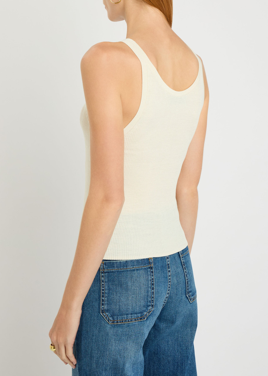 Nili Lotan Selah Ribbed Silk Tank - 3
