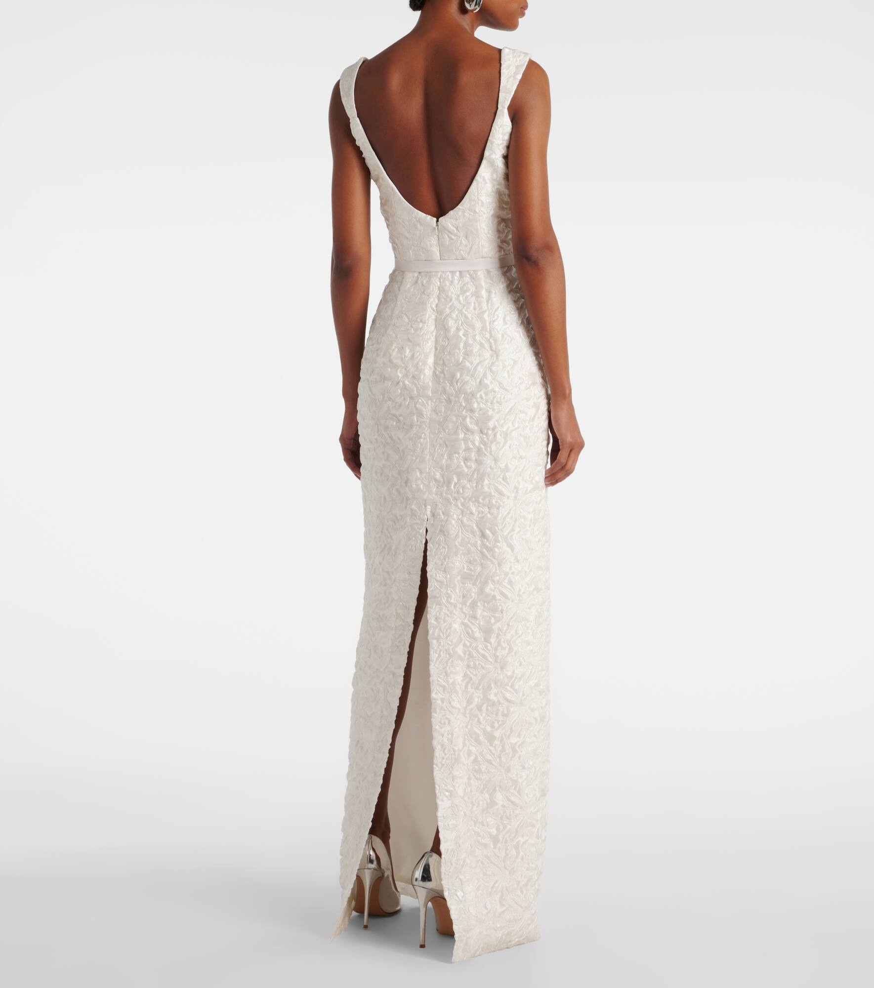 Robin floral jacquard gown - 3