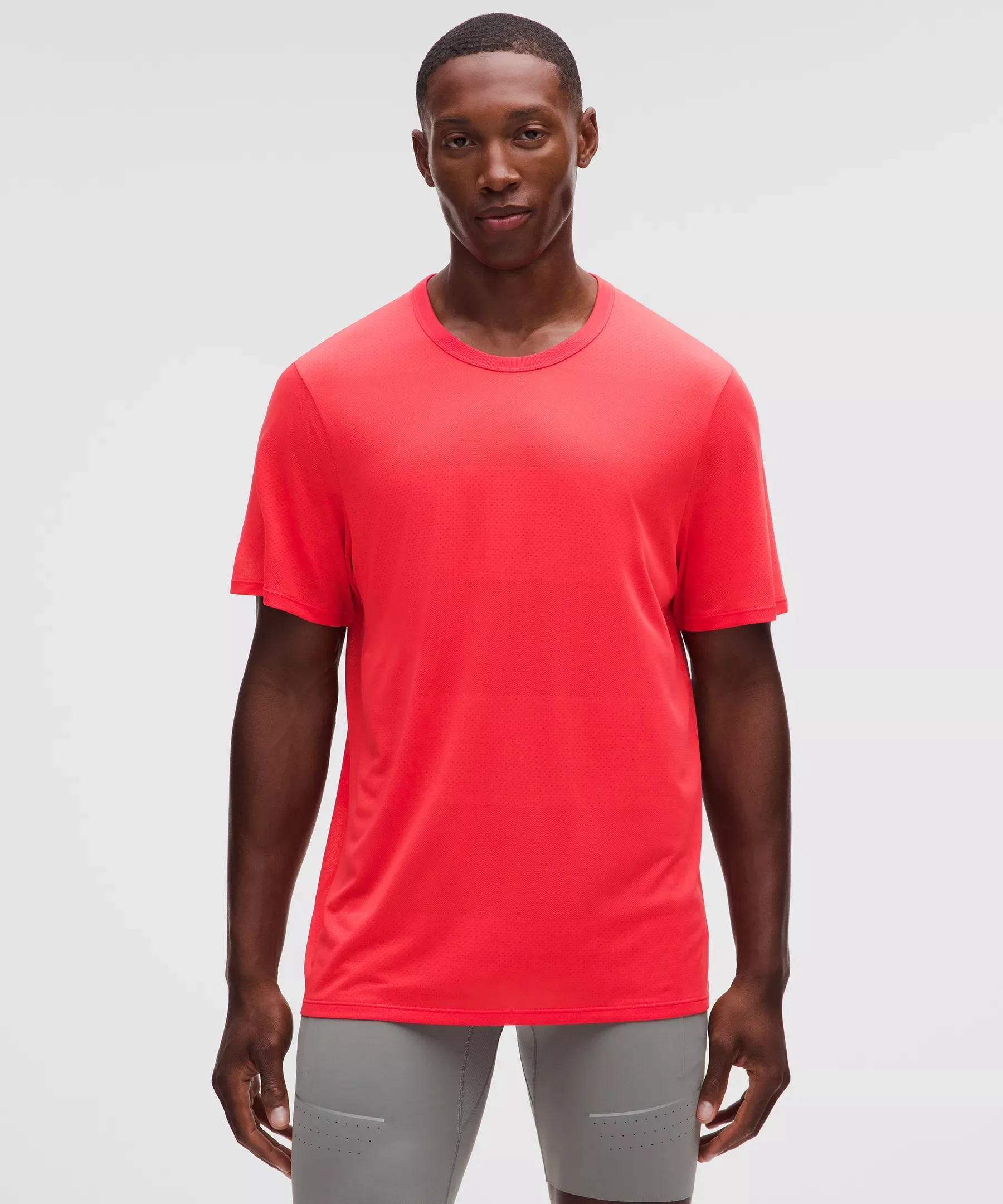 Men's Fast and Free Short-Sleeve Shirt *Perforated Stripe - 1