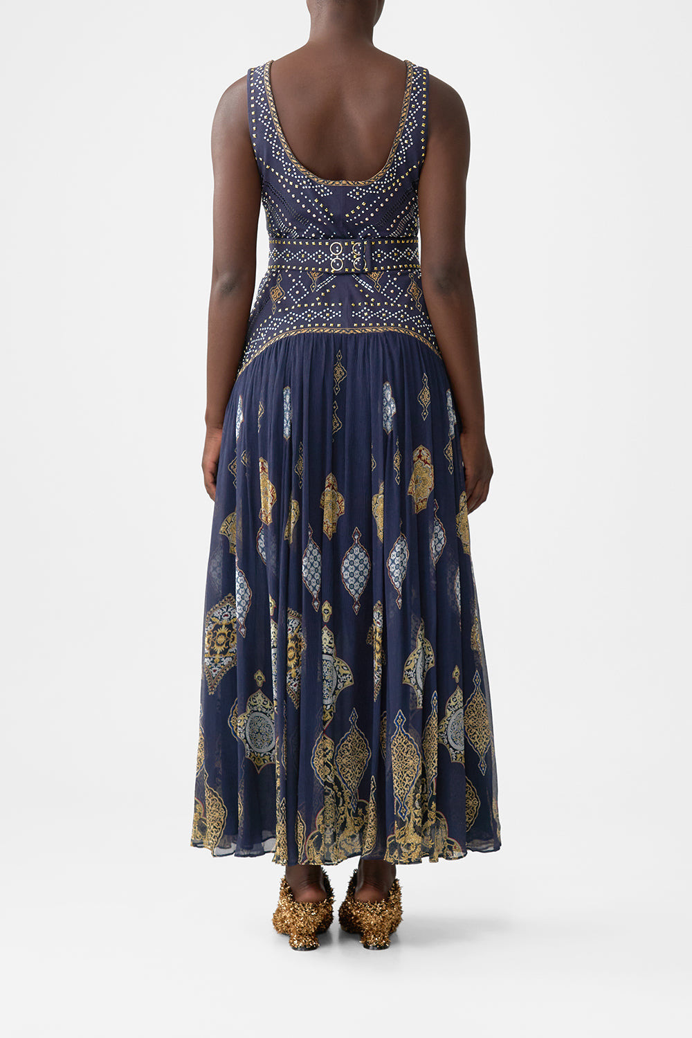 JERSEY TANK DRESS WITH CONTRAST SKIRT - 3