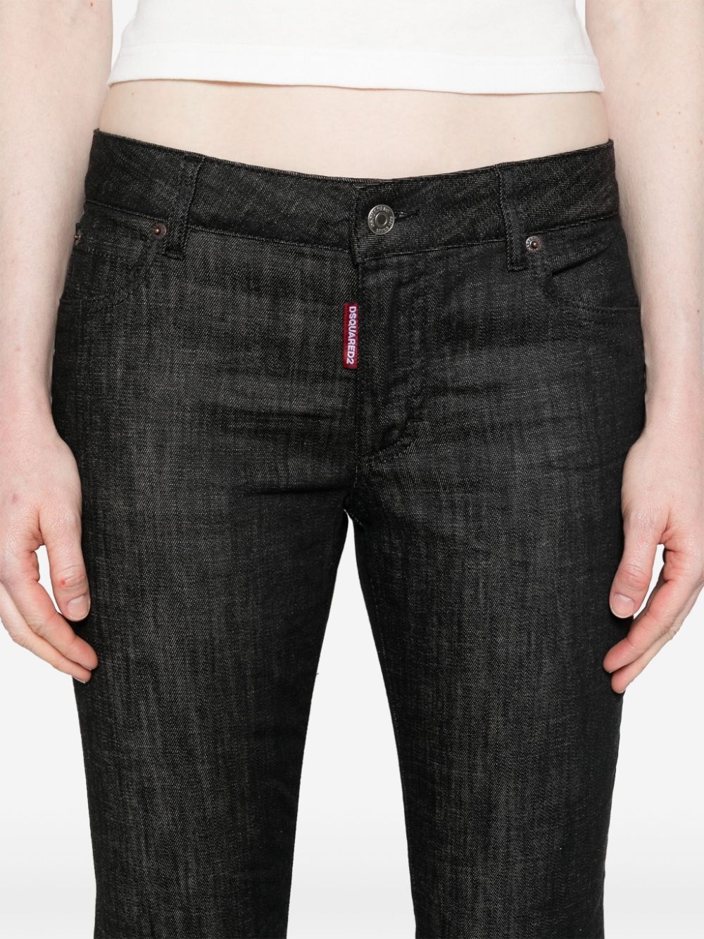 mid-rise flared jeans - 5