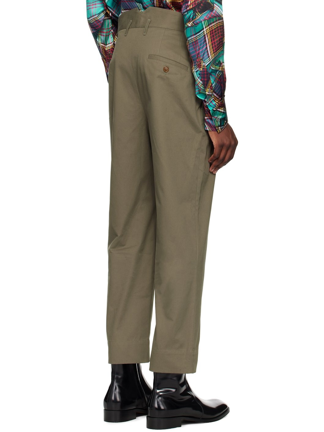 Khaki M Cropped Cruise Trousers - 3