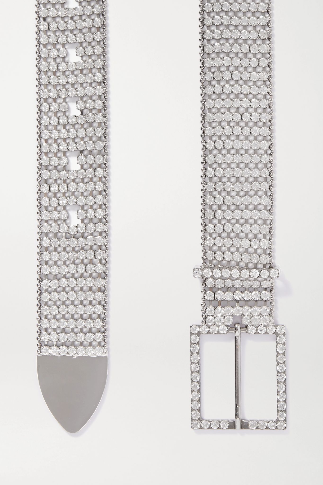 Joia crystal-embellished silver-tone belt - 4