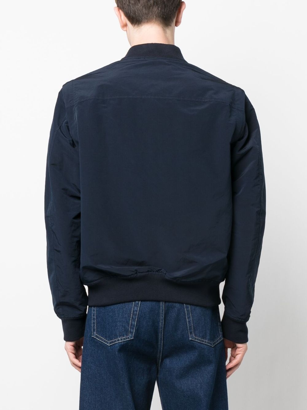 flap-pocket zip-fastening bomber jacket - 4