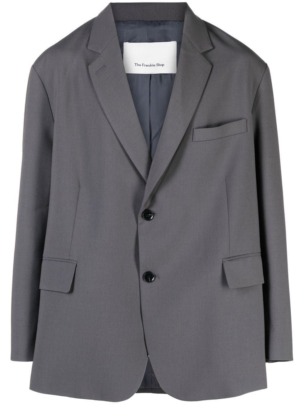 boxy single-breasted blazer - 1