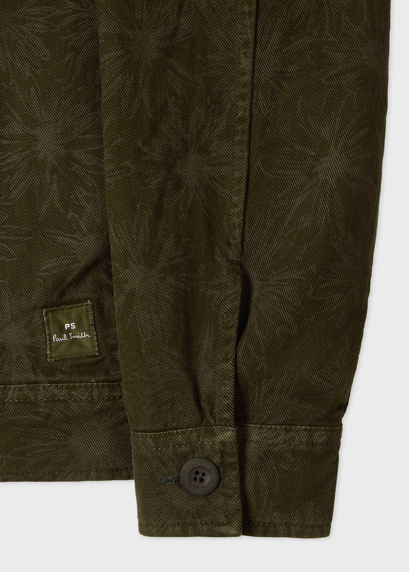 Khaki Cotton-Twill Floral Jacket 3