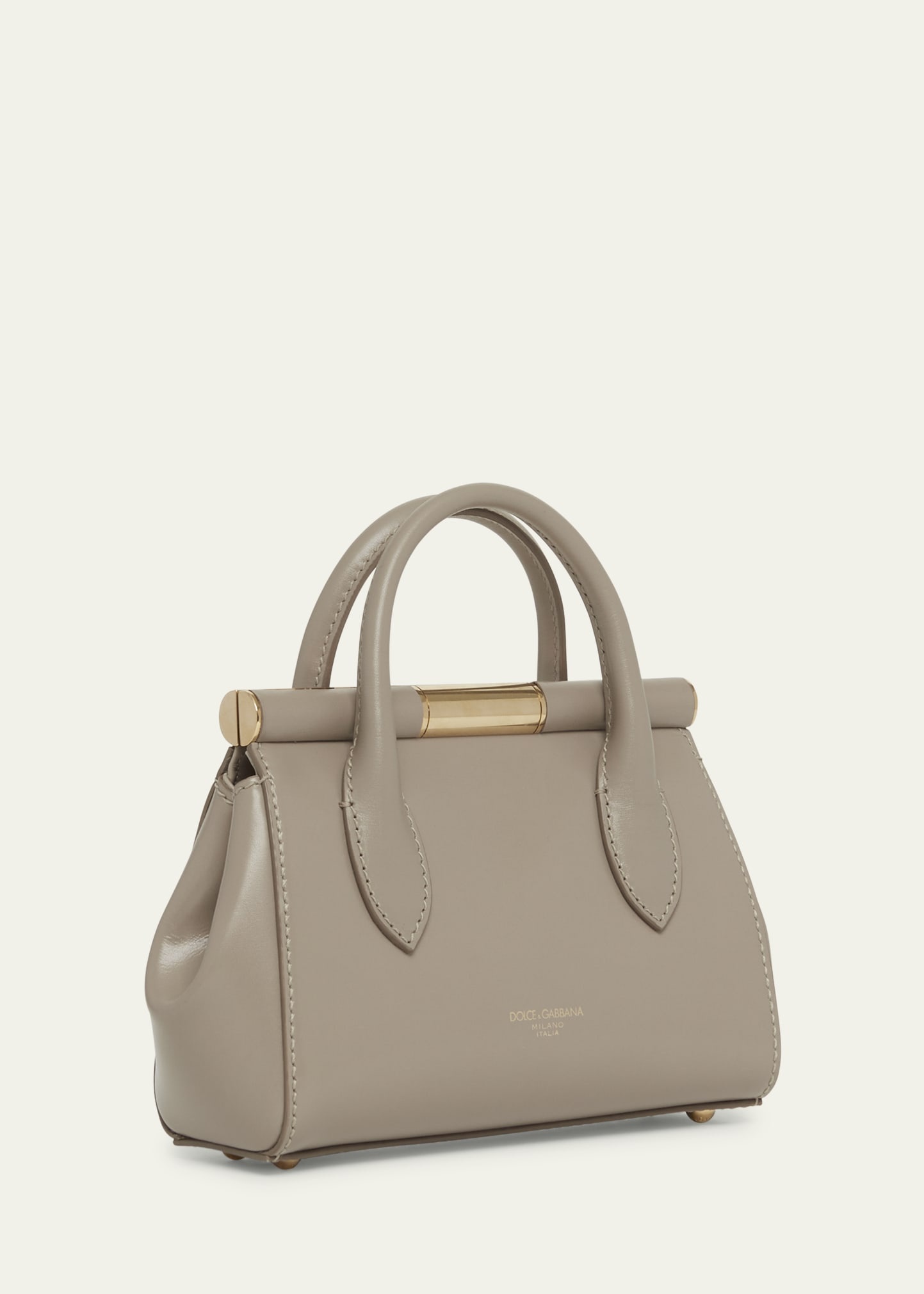 Marlene Small Leather Top-Handle Bag with Chain Strap - 3