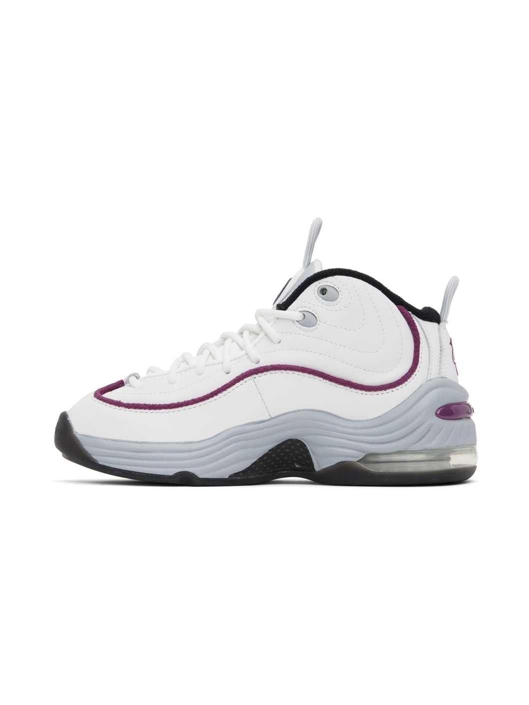 White & Purple Air Penny II Sneakers - 3