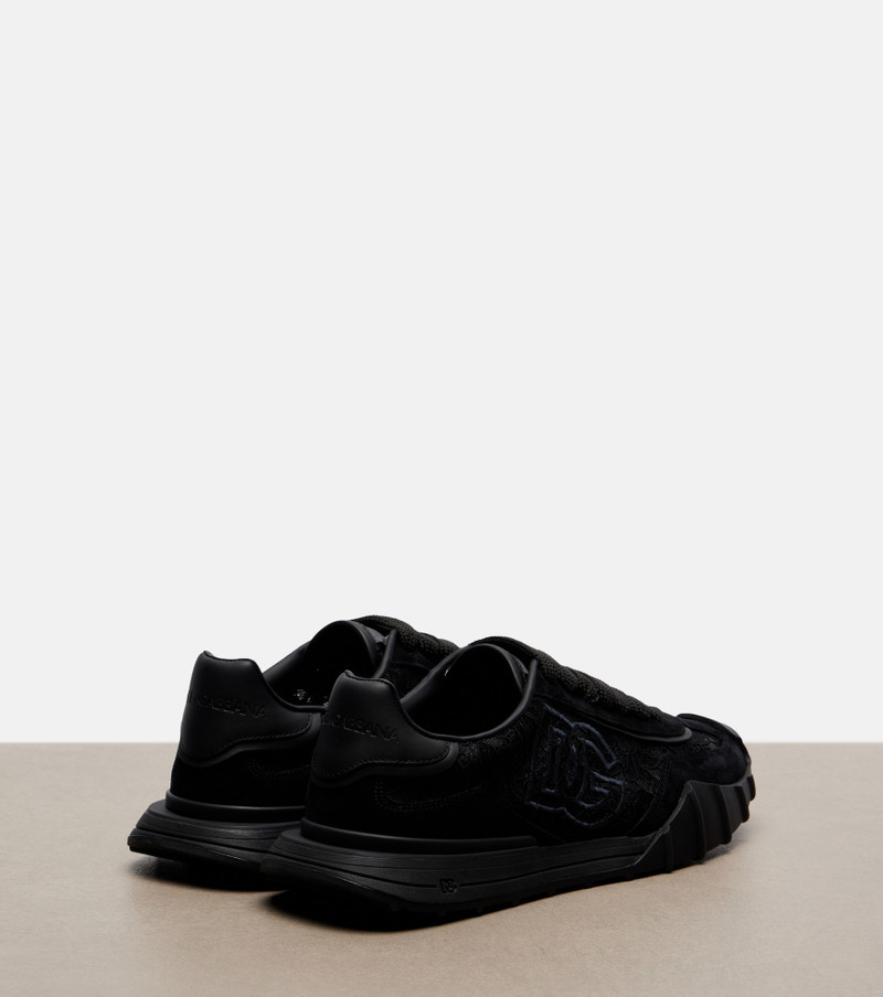 Dolce & Gabbana Runner leather-trimmed lace sneakers outlook