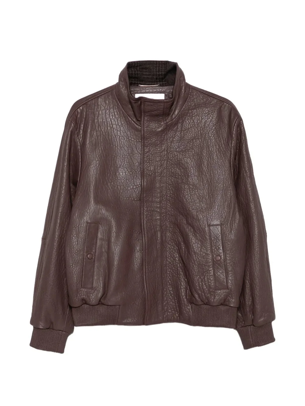 LEATHER ZIP-UP JACKET - 1