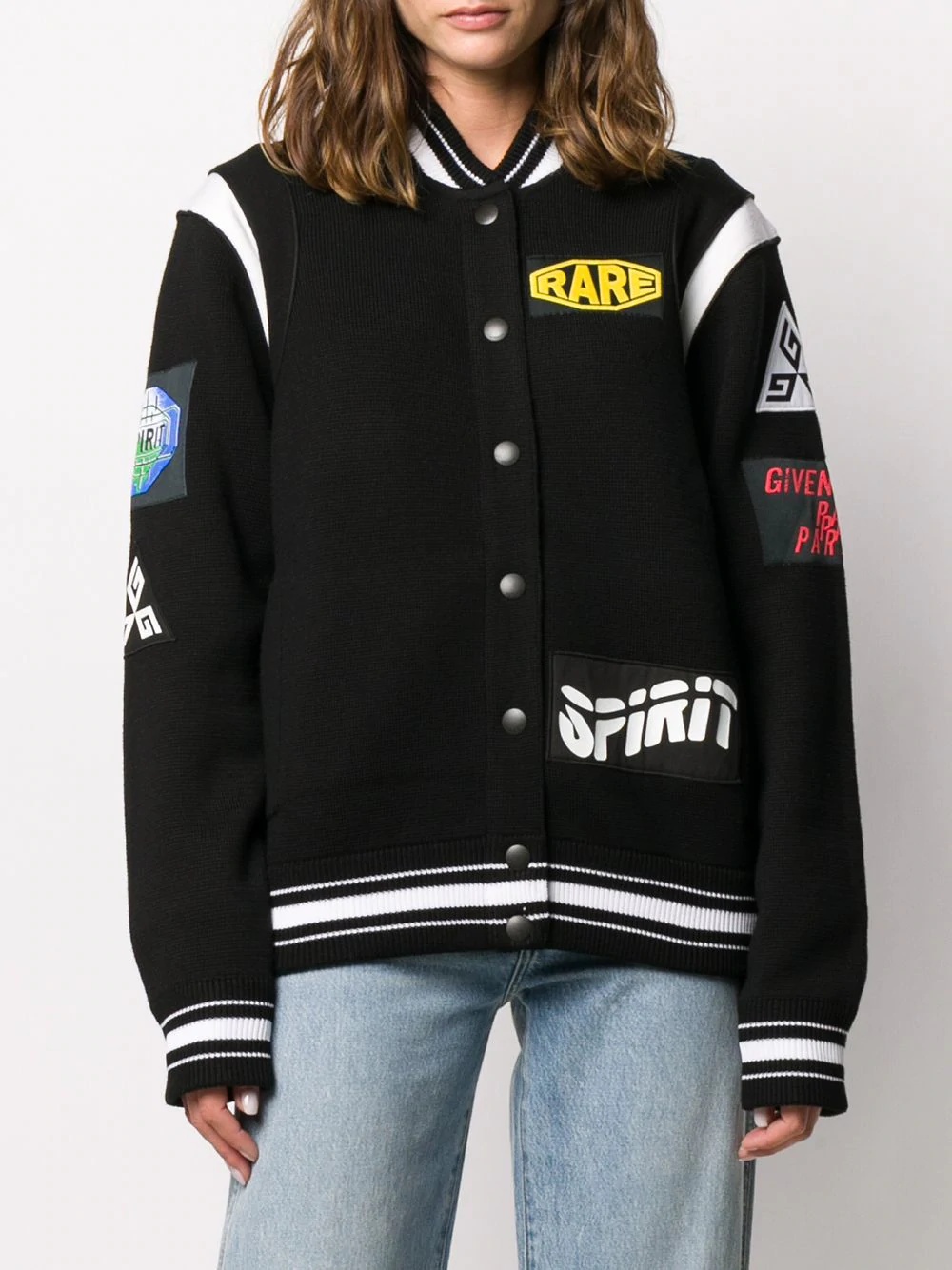 patch detailed bomber jacket - 4