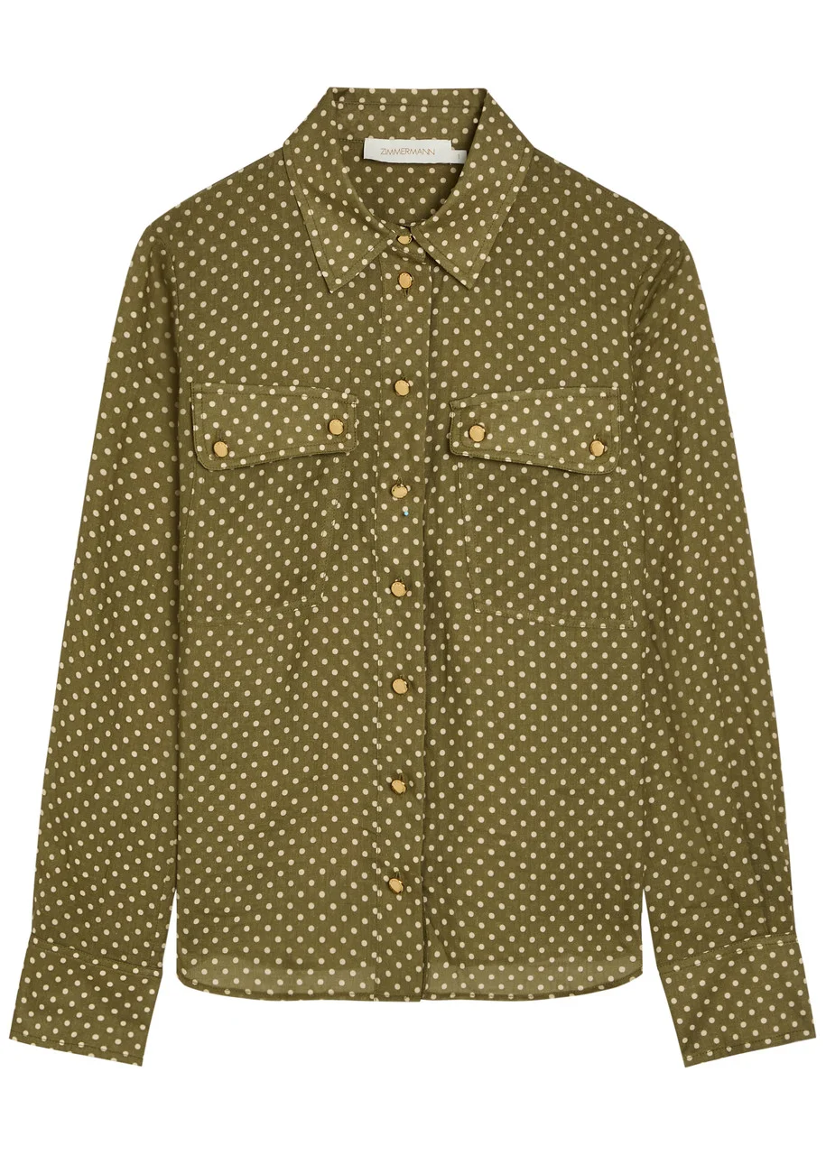 Zimmermann Luna Cargo Patterned Ramie Shirt - 1