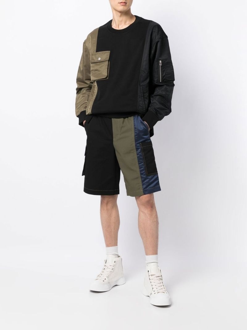 crew-neck layered sweatshirt - 2