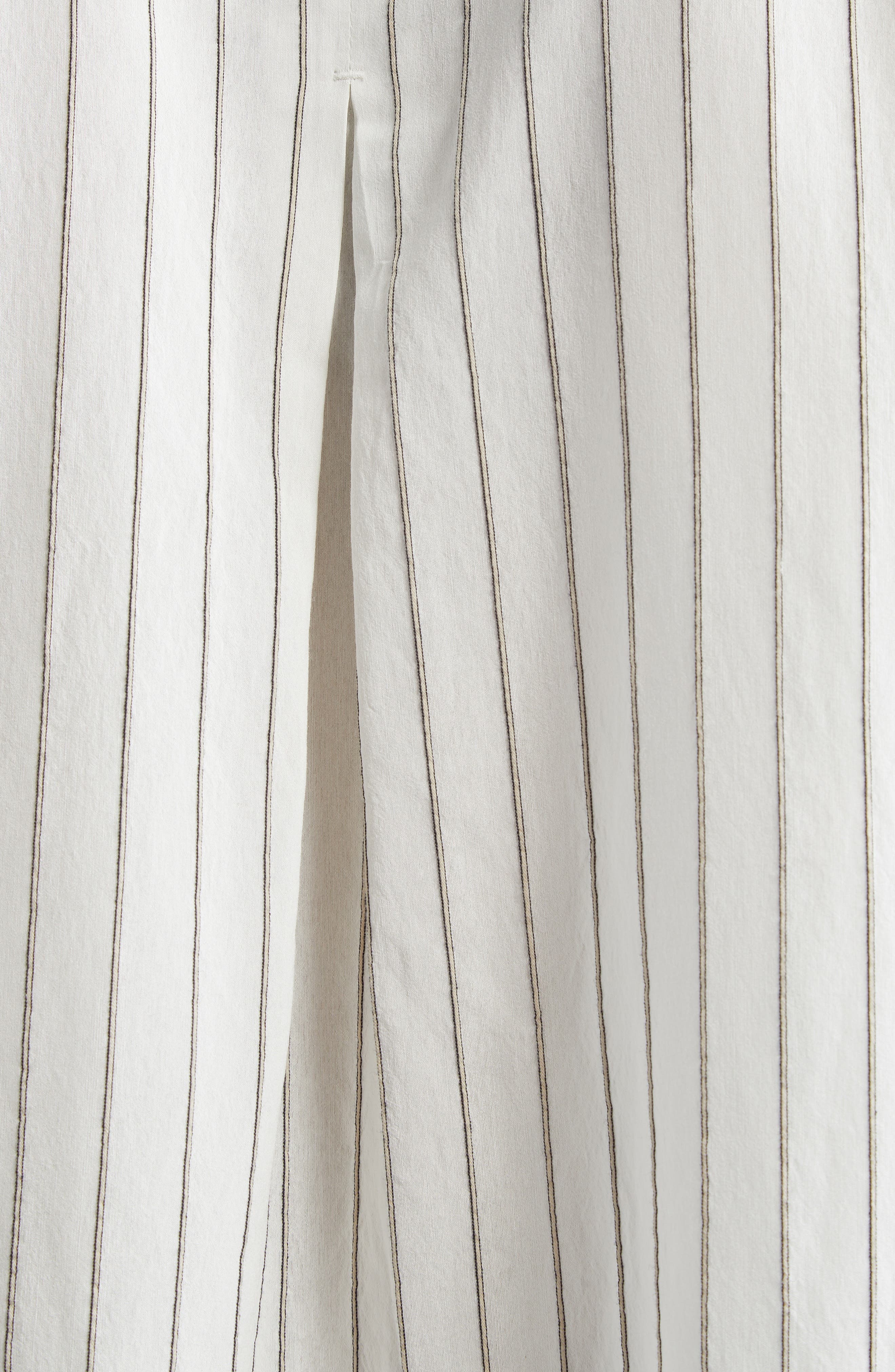 TOTEME Classic Stripe Button-Up Shirt in White/Oyster Stripe at Nordstrom - 7