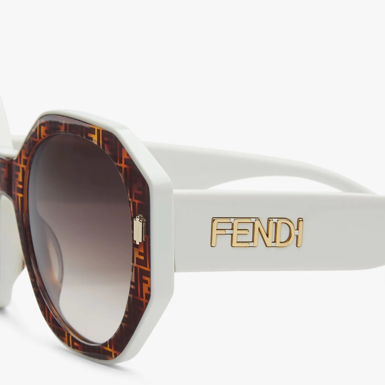 FF White and Havana acetate sunglasses - 3