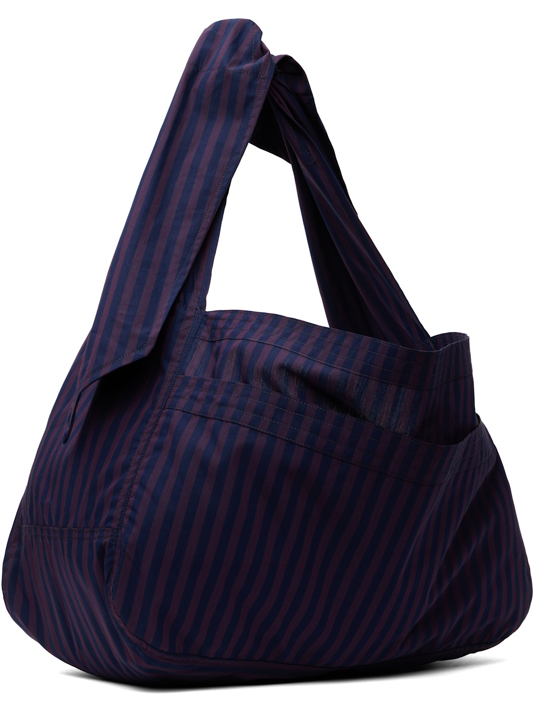 Purple & Navy Cocoon Sac Tote - 2