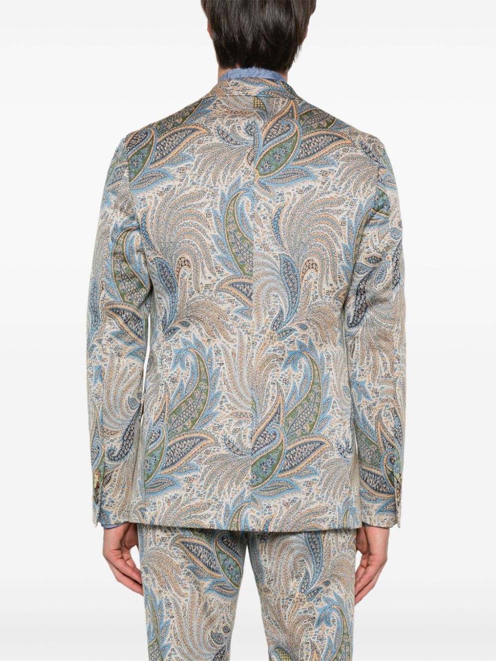 paisley-print blazer - 4