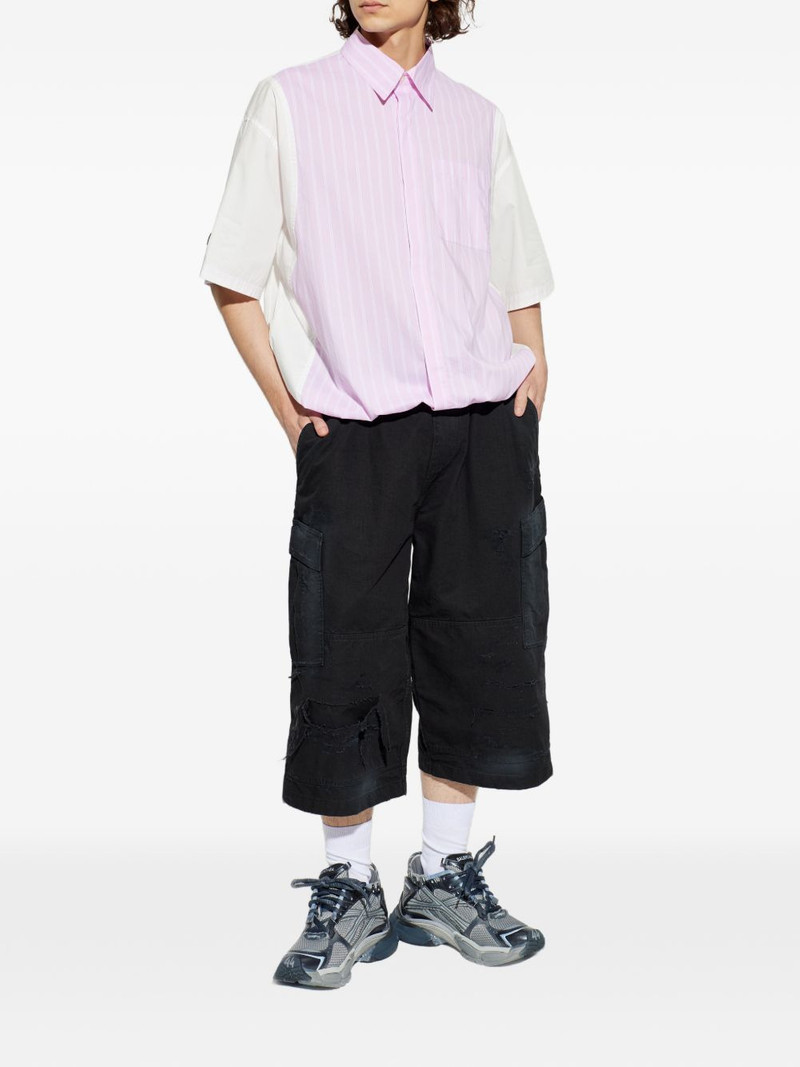 PDF striped colour-block shirt outlook