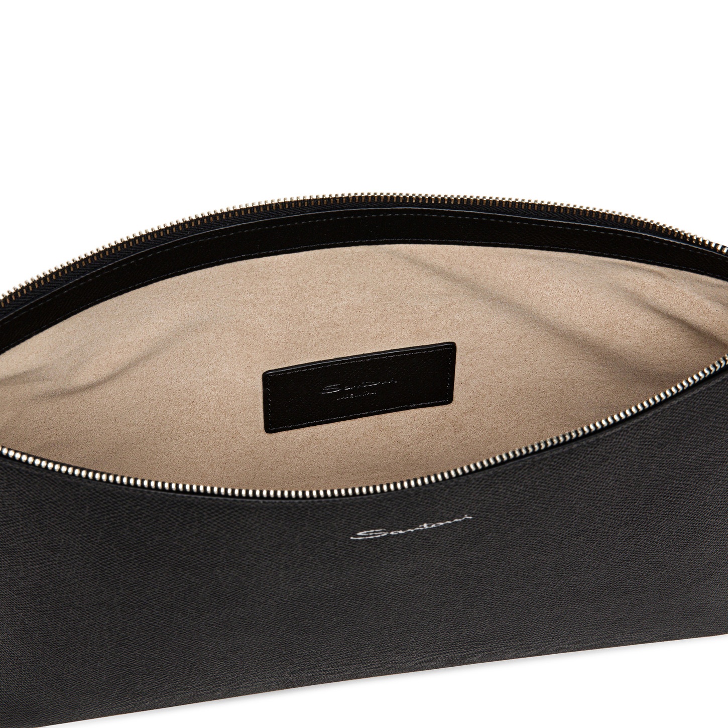 Black saffiano leather pouch - 3