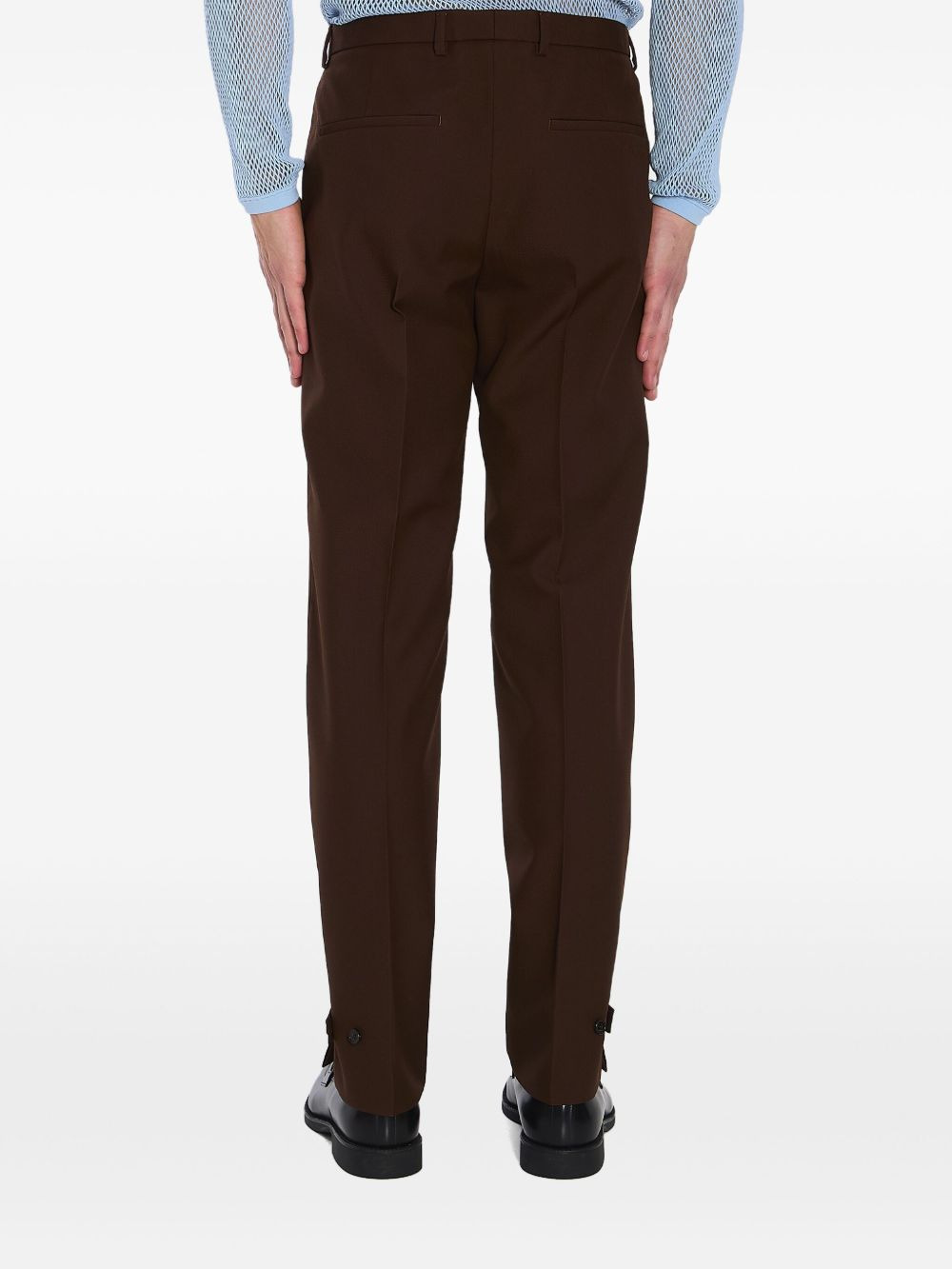 wool twill trousers - 3