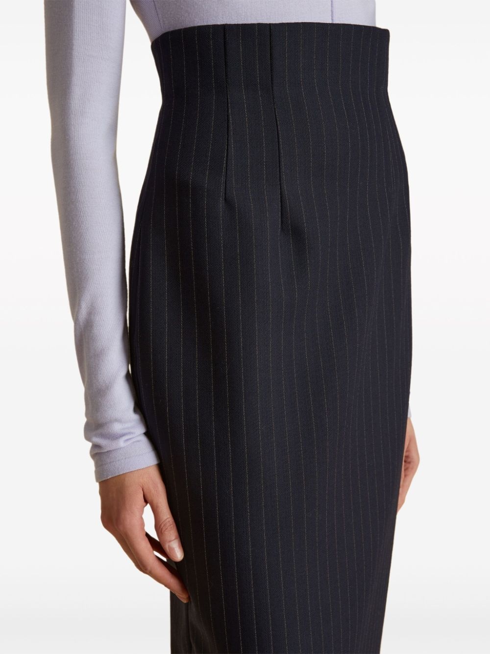 The Loxley pinstriped pencil skirt - 5