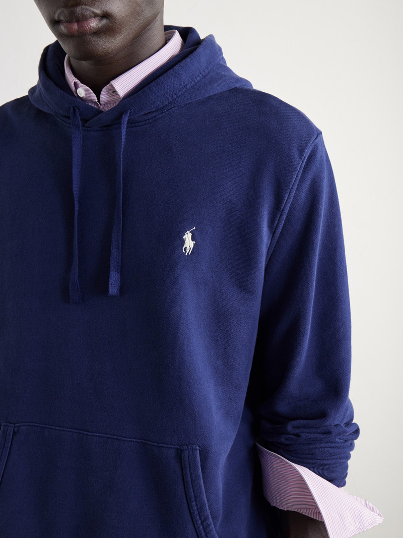Logo-Embroidered Cotton-Jersey Hoodie 5