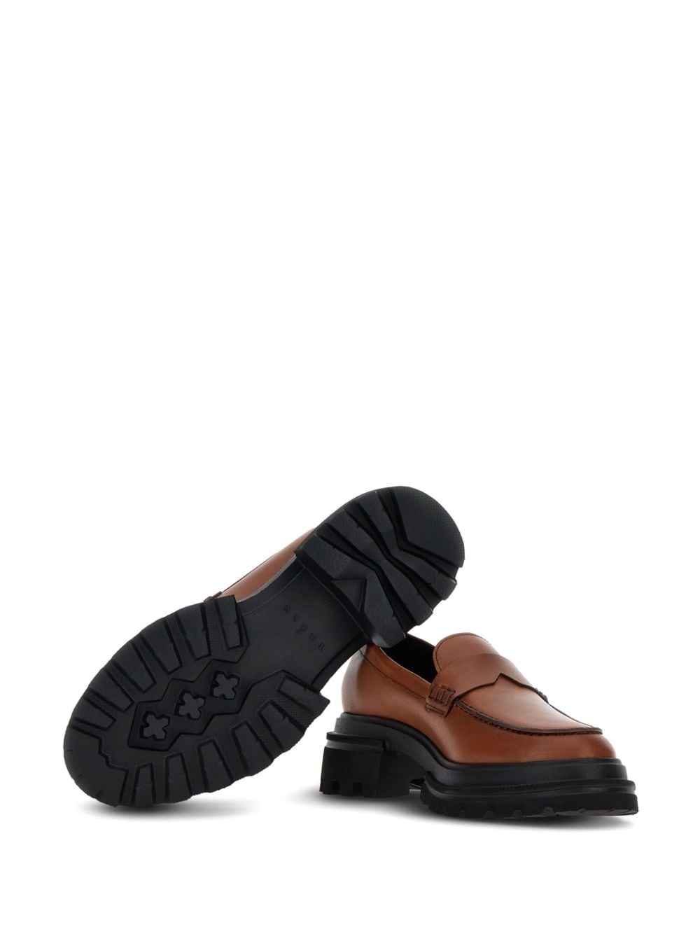 chunky leather loafers - 5
