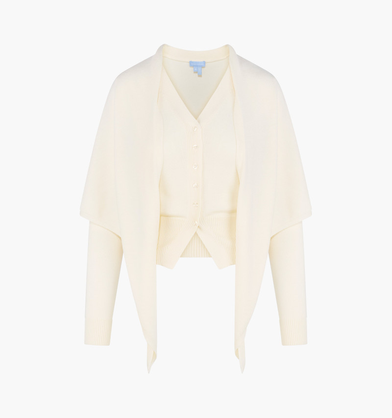 The Amal Cardigan - Antique White - 1