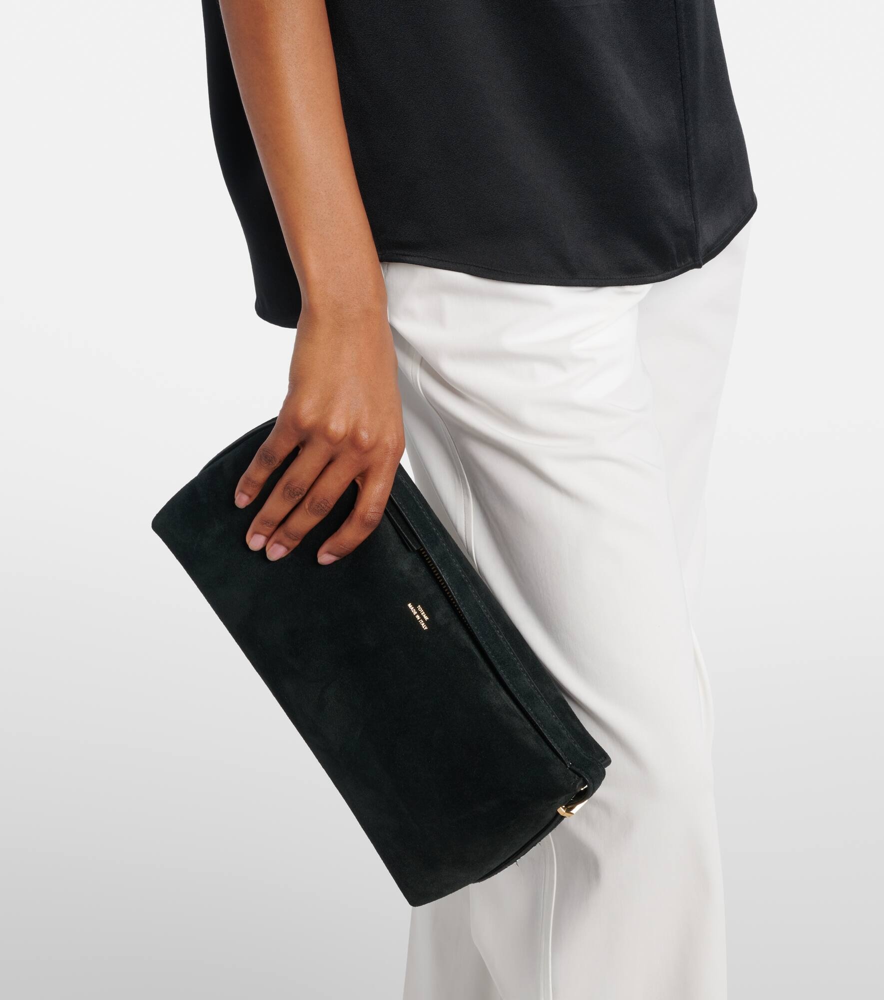 Suede clutch - 2