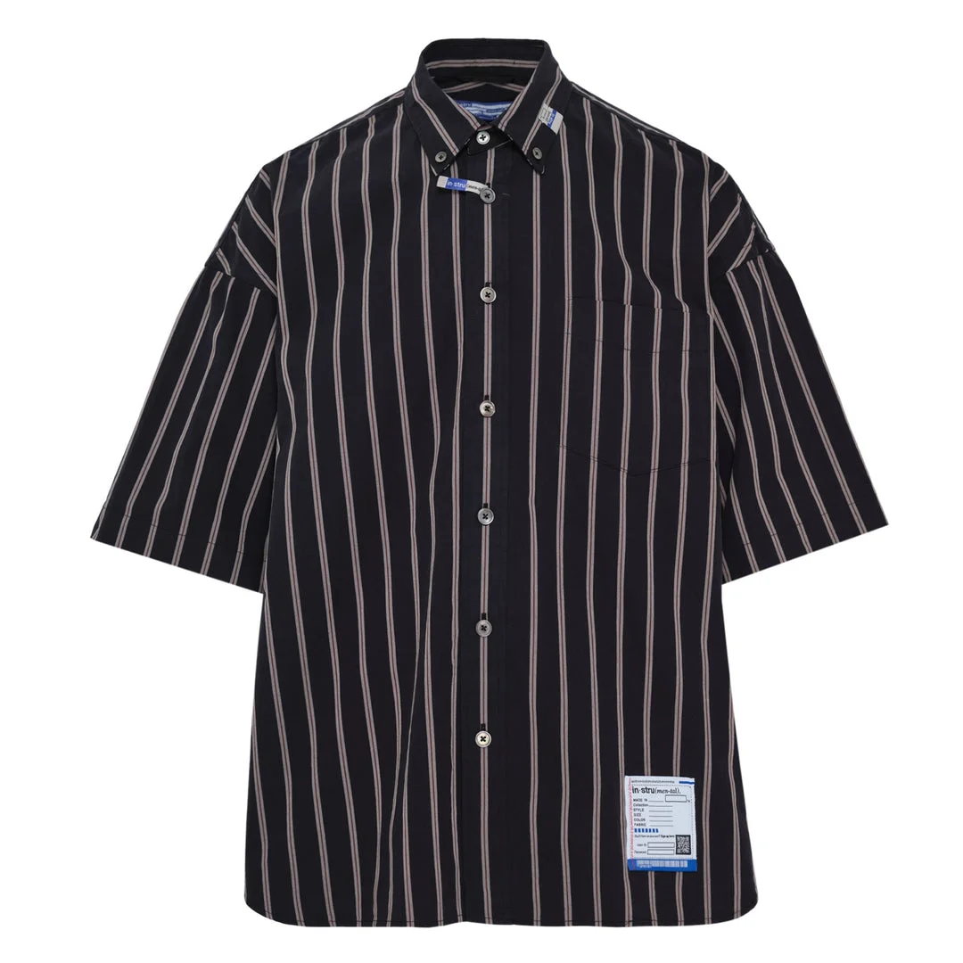 Cotton High Density Stripe Shirt - 1