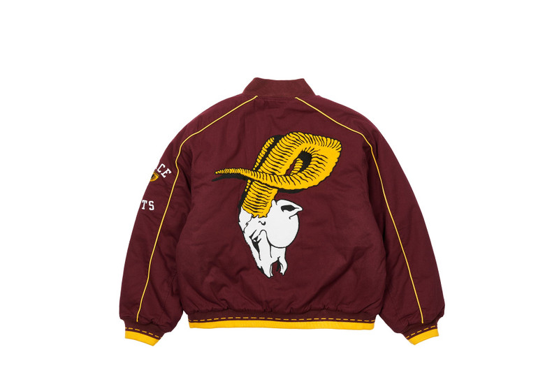 PALACE GOATS VARSITY JACKET BURGUNDY - 1