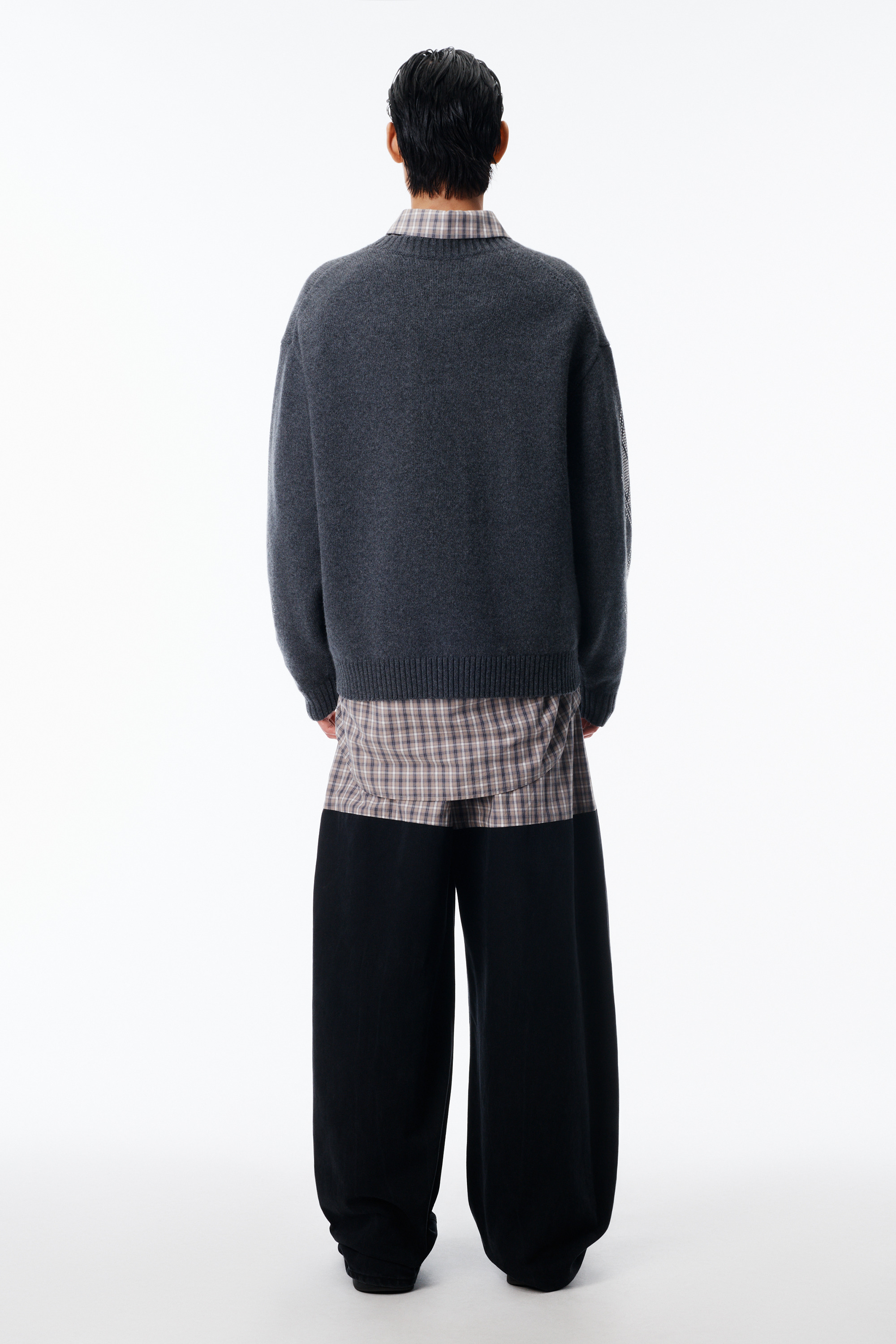 Studded Argyle Crewneck Pullover - 4