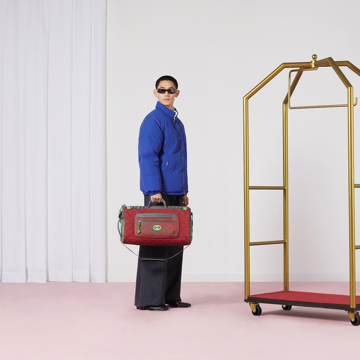 GG nylon duffle bag - 4