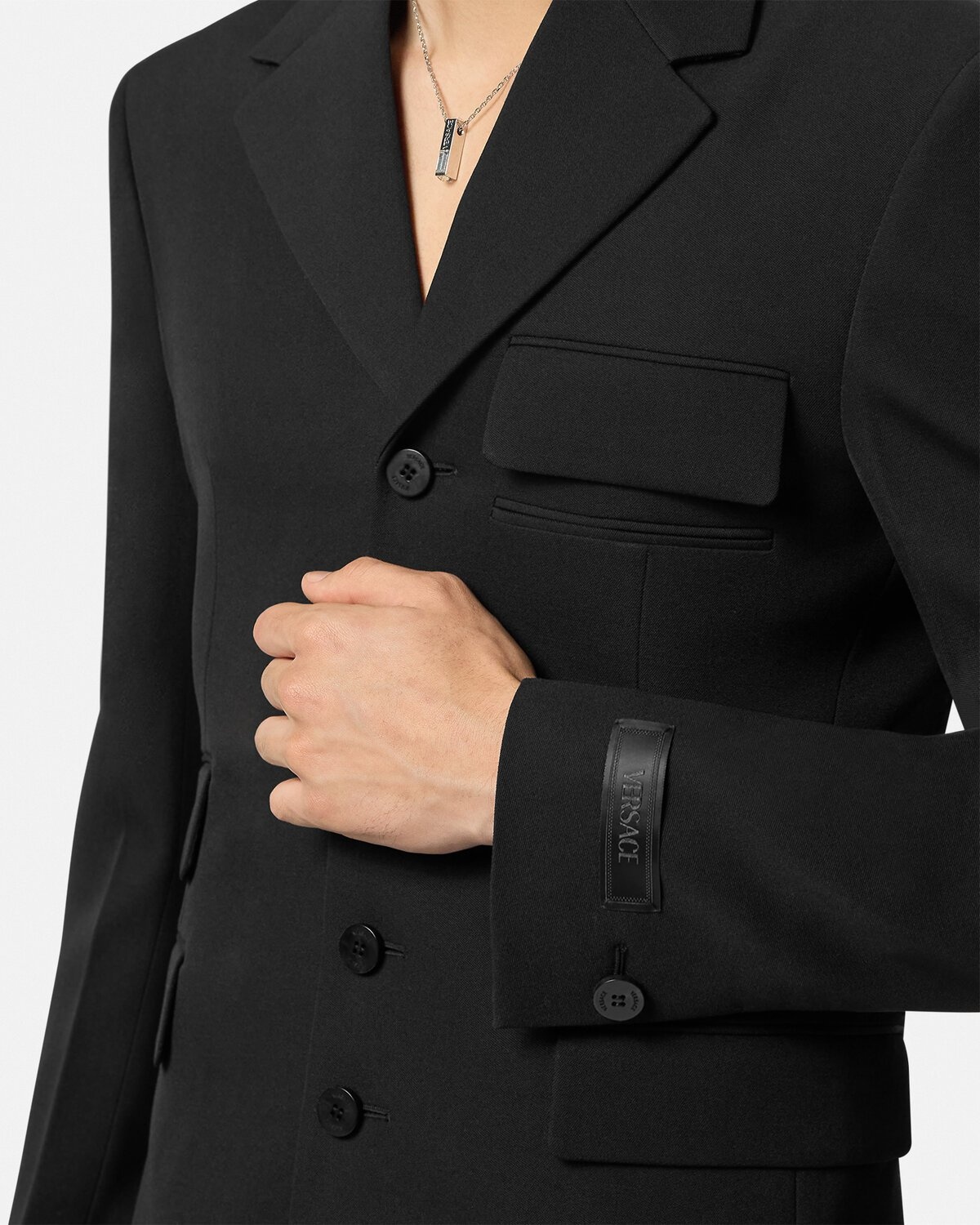 Light Wool Five-Button Blazer - 3