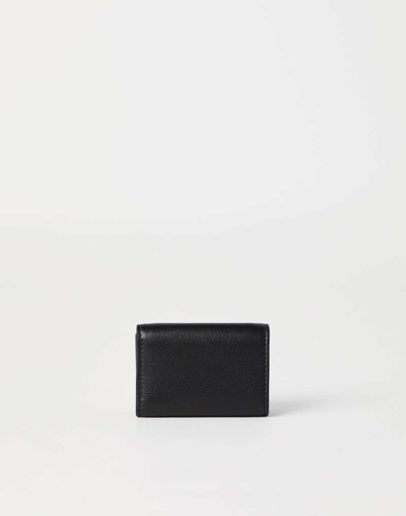 Brunello Cucinelli Grained leather trifold wallet outlook