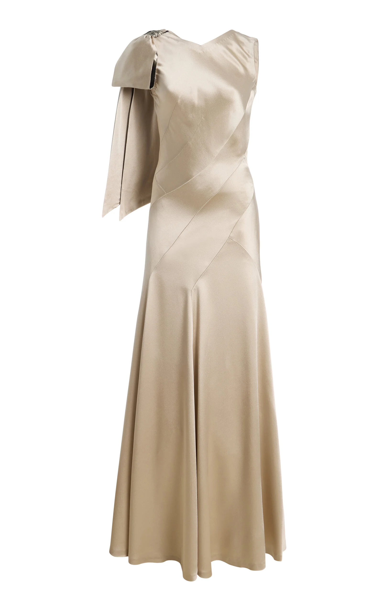 Satin Maxi Dress gold - 1