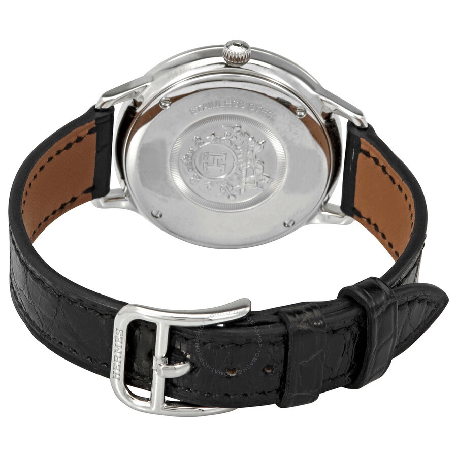 Hermes Slim D Quartz Diamond Black Dial Ladies Watch 044834WW00 - 3