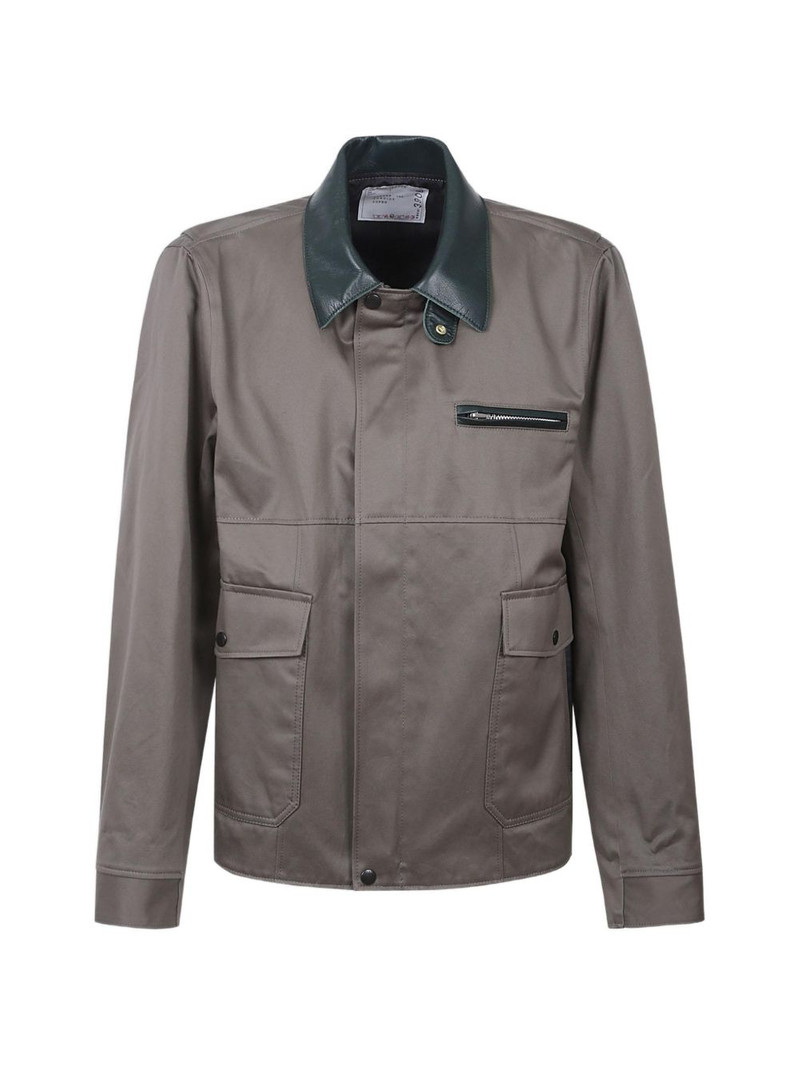 leather-collar shirt jacket 1